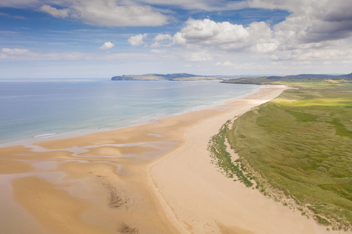 Aerial of Falcarragh Beach, Co Donegal