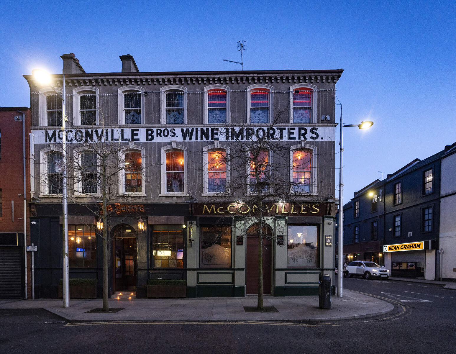 Entrance of McConville's Bros Wine Merchants, Portadown, Co. Armagh