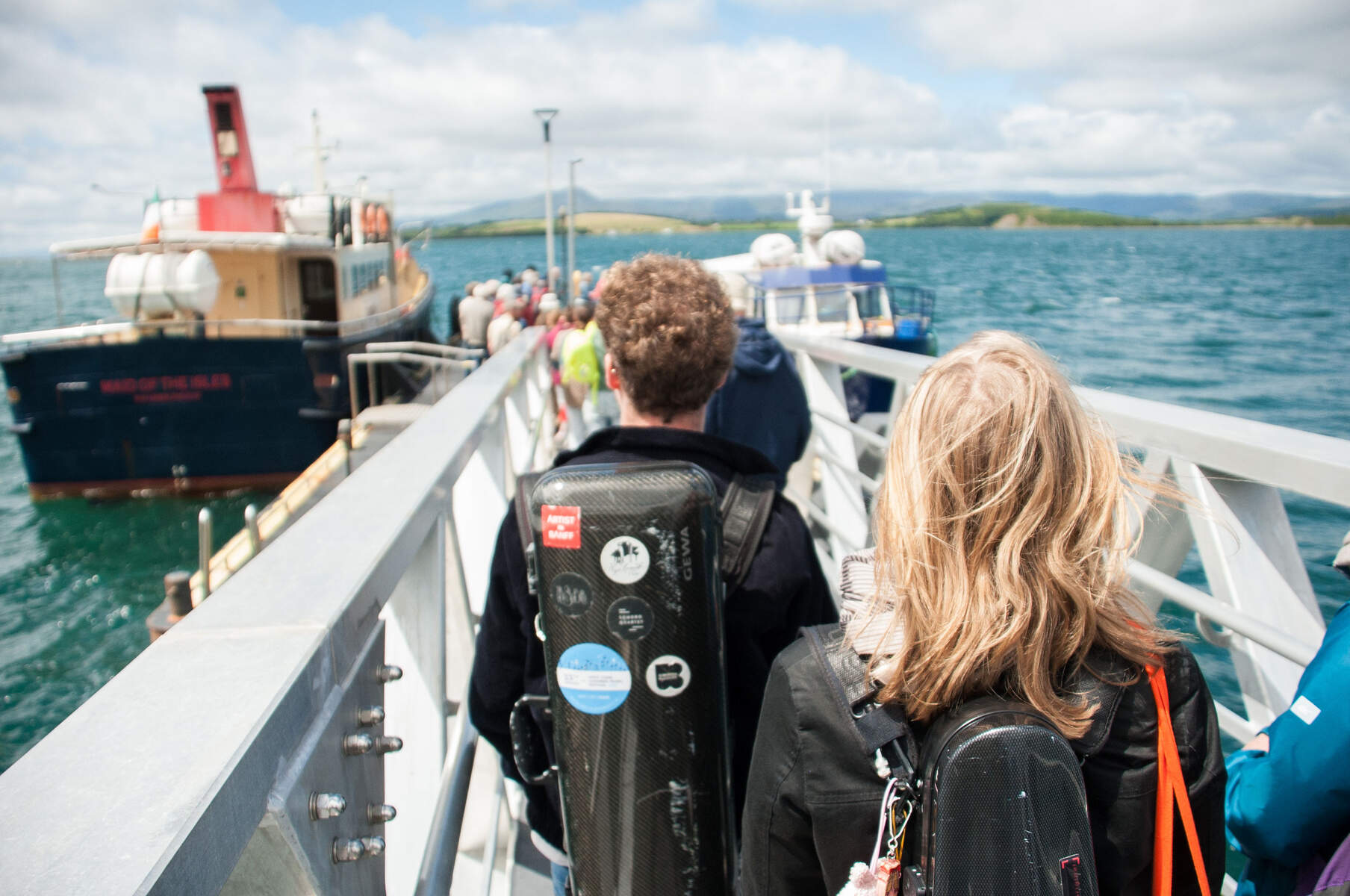 2024, West Cork Chamber Music Festival, Musicians on their way to Whiddy Island, Co Cork