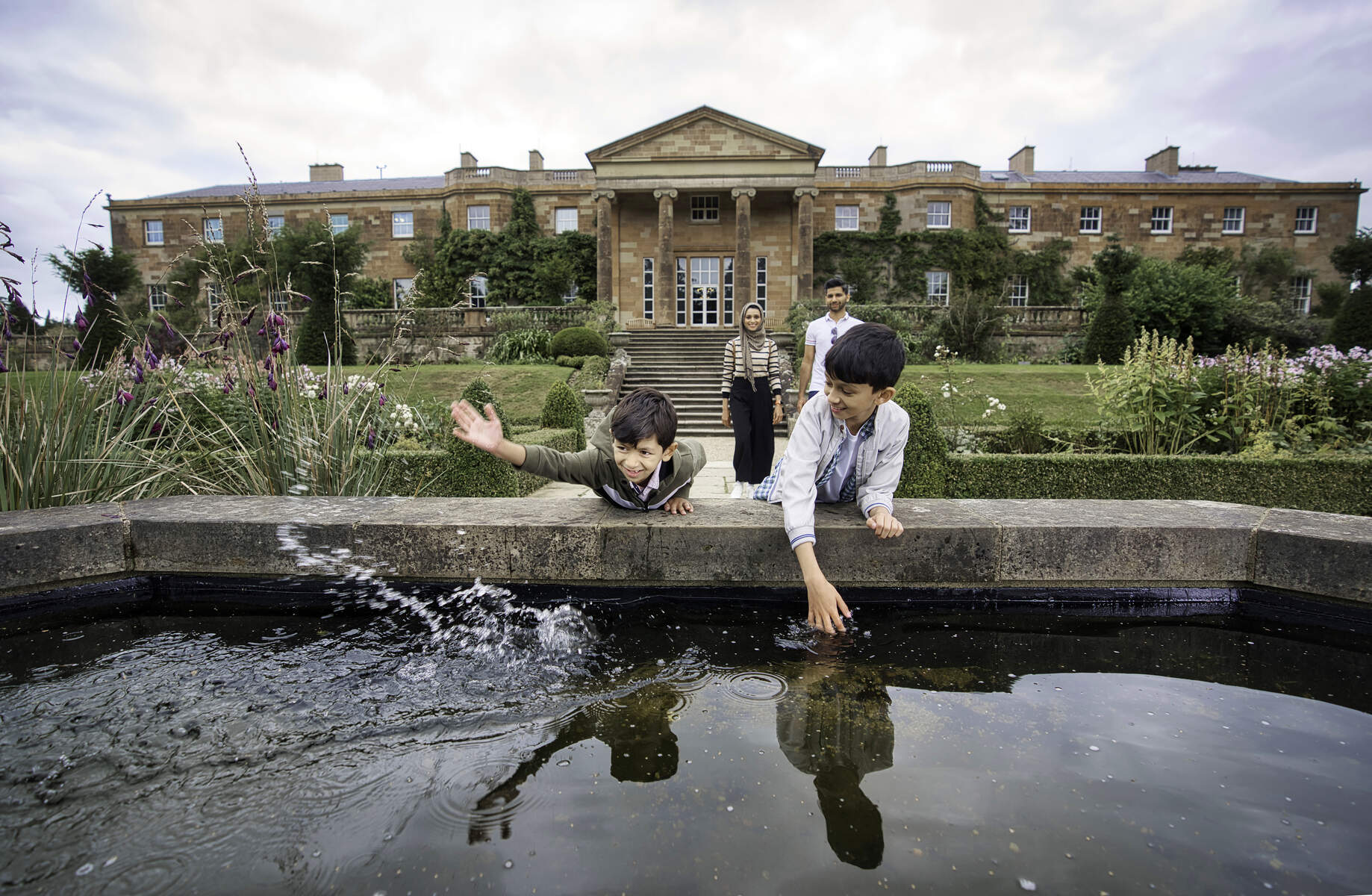Family at Hillsborough Castle and Gardens, Royal Hillsborough, Co. Down