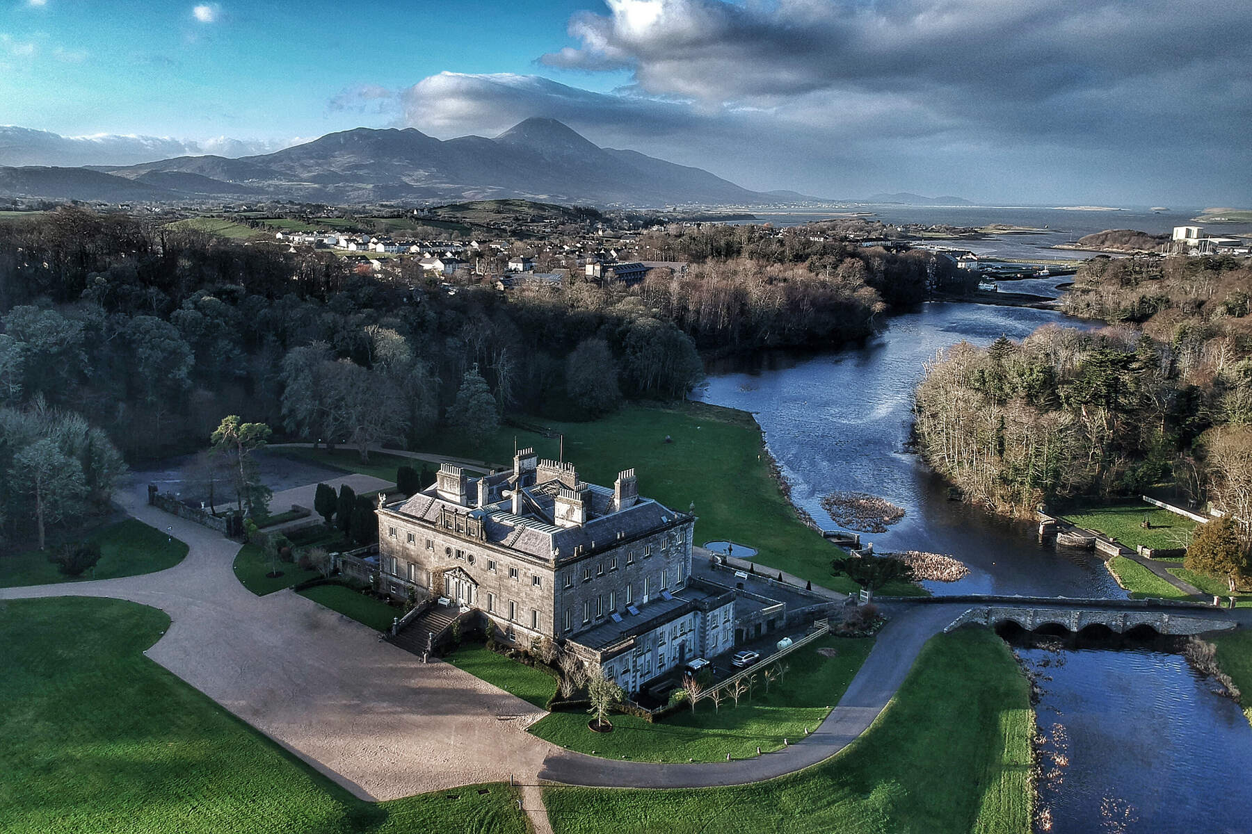 Aerial view of Westport House, Co Mayo